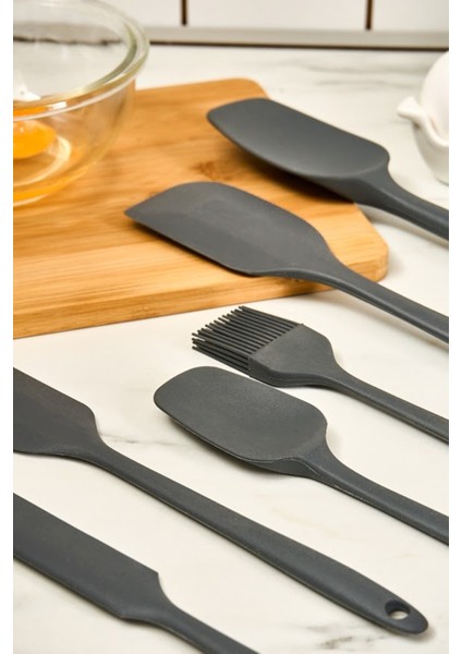 6 Parça Silikon Servis Seti, Antrasit Renkli, Modern ve Şık Tasarım fiyatları