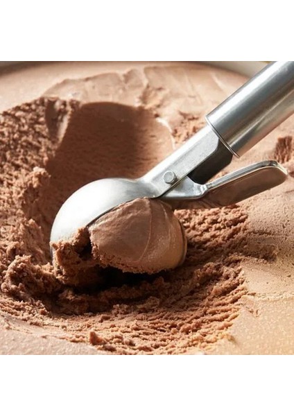 Paslanmaz Çelik Dondurma Kaşığı, Pratik ve Şık Mutfak Gereci, Gri Renkli. indirimleri