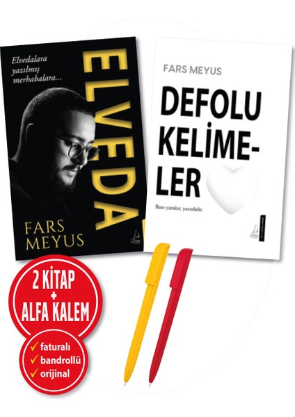 Alfa Kalem+ Fars Meyus 2 Kitap (Elveda + De-Folu Kelimeler) Deneme Yeni Destek Kitap