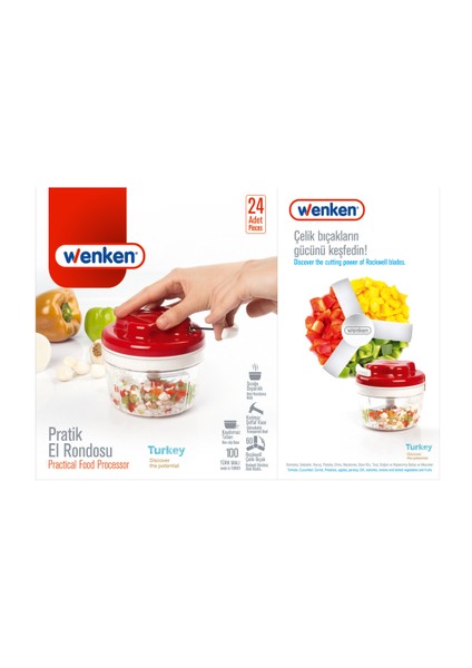 Pratik Çek Bırak Doğrayıcı Rondo, Beyaz, Kolay Kullanım, Hızlı ve Pratik Doğrama fırsatları