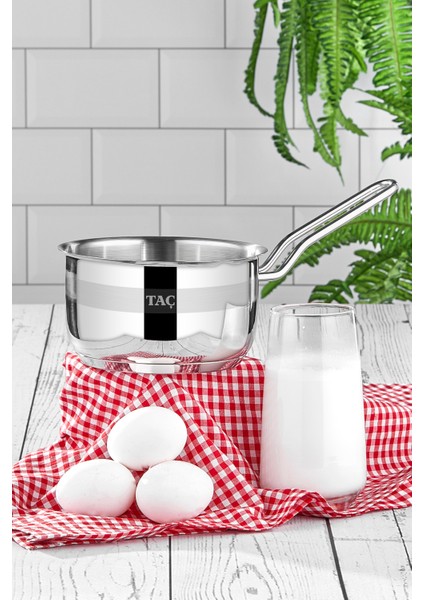 Paslanmaz Çelik Sütlük ve Sosluk, 1 Litre, 14 Cm, Dayanıklı ve Şık Tasarım