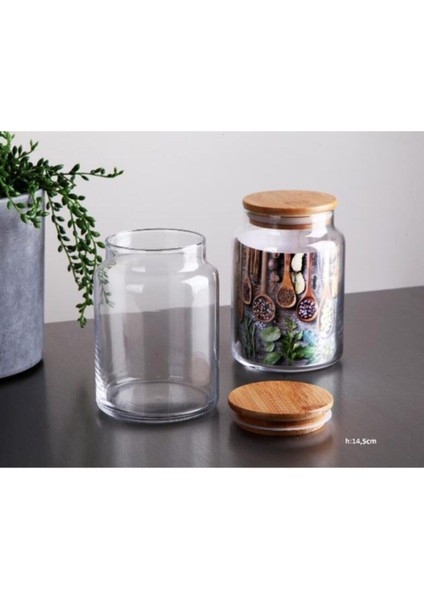 Bambu Kapaklı 3'lü Cam Kavanoz Seti, Şık ve Sağlam Saklama Kabı fırsatları