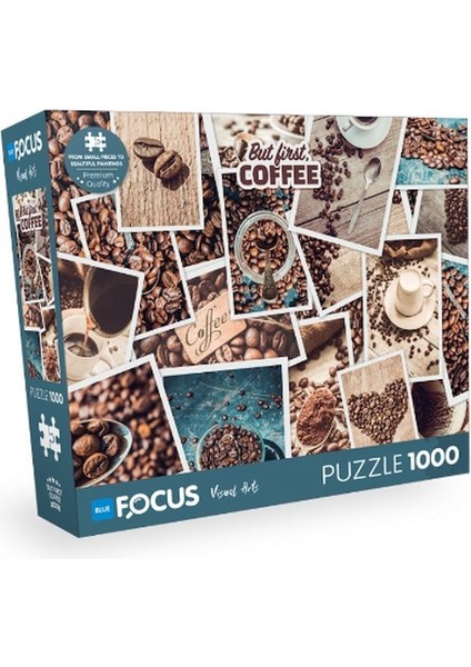 Blue Focus But Fırst Coffee - 1000 Parça