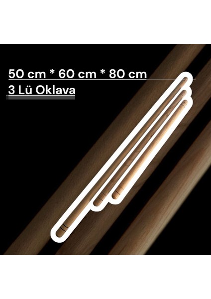 3'lü Oklava Seti 80CM, 60CM, 50CM Çam ve Kayın Ağacından, Kalın Hamur Açma fiyatları