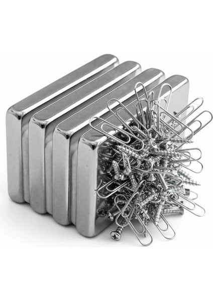 1 Adet 40X20X5MM Neodyum Magnet Güçlü N35 Mıknatıs Köşeli Nikel Kaplama fiyatları