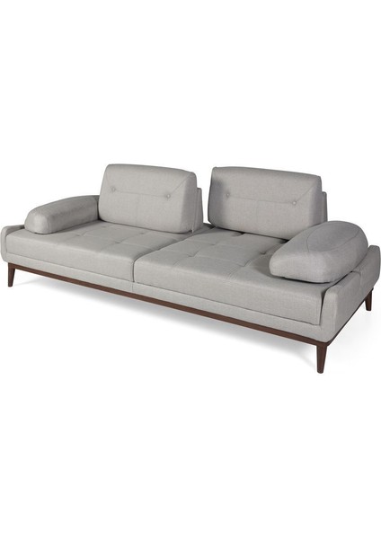 Elsan Üçlü Koltuk Keten Krem