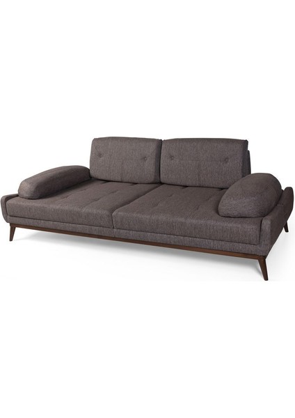 Elsan Üçlü Kanepe Keten Kahve