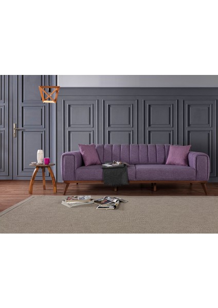 Ralve Yataklı Kanepe Keten Mor fiyatları