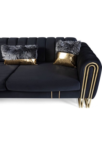 Laves Yataklı Üçlü Koltuk Antrasit fırsatları