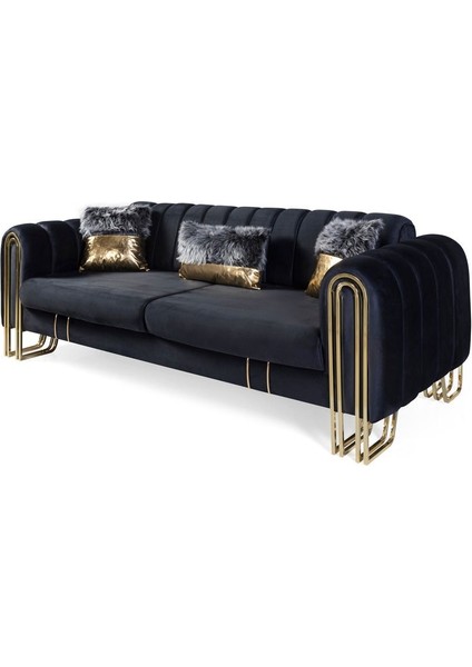 Laves Yataklı Üçlü Koltuk Antrasit