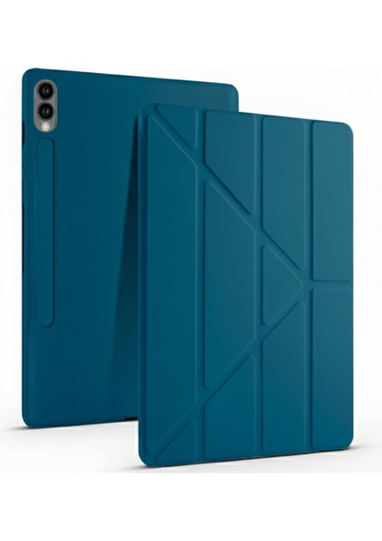 Samsung Galaxy Tab S9 Fe/s10 Fe/S10 Lite 10.9 Kılıf Kalem Bölmeli Katlanabilir Standlı Arkası Silikon Koruyucu Kapak