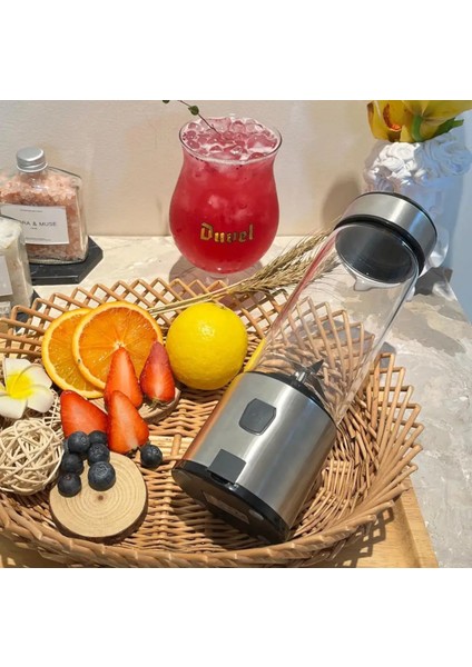 Taşınabilir 6 Bıçaklı Şarjlı Meyve Sıkacağı ve Blender, Gümüş Renk modelleri