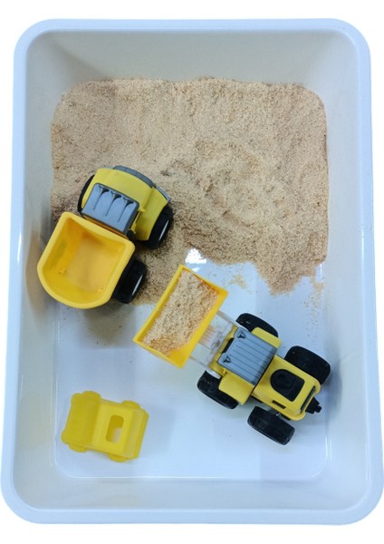 Beyaz Kinetik Kum Havuzu ve Oyun Hamuru Teknesi, 2'li Set fırsatları