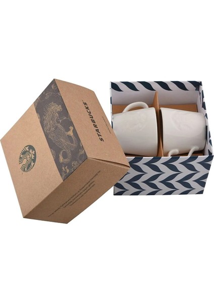 2'li Türk Kahvesi Sunum Seti, Beyaz, Zarif ve Şık Tasarım modelleri