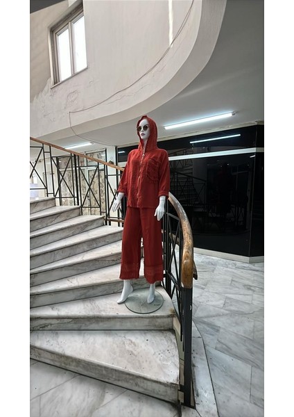 Italyan Bohem Kapüşonlu Ceket Fistolu Pantolon Takım fırsatları