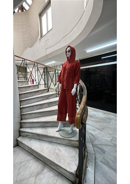 Italyan Bohem Kapüşonlu Ceket Fistolu Pantolon Takım indirimleri