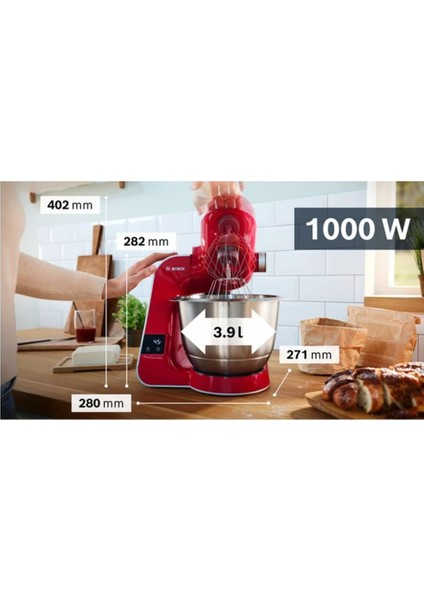 Güçlü ve Şık Paslanmaz Mutfak Şefi, 1000 W, 3,9 L Kapasite, Siyah Renk fiyatları