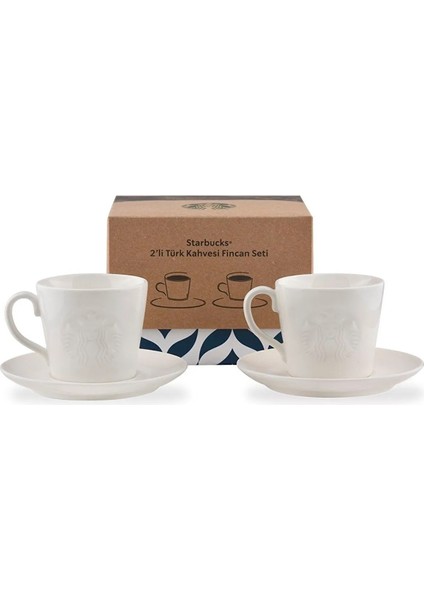 Şık 2'li Türk Kahvesi Sunum Seti, Beyaz, Zarif ve Kolay Kullanım fırsatları