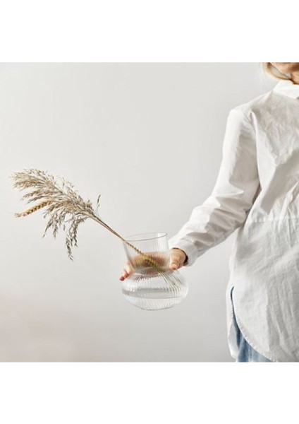 Şeffaf 17 cm Dekoratif Cam Vazo ve Karaf Seti Beyaz indirimleri