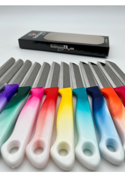 12'li Ebruli Meyve Bıçak Takımı, Renkli ve Şık Tasarım fiyatları