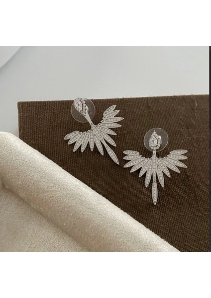 Vıp Özel Seri Taşlı Küpe Gümüş