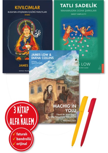 Alfa Kalem+James Low 3 Kitap (Kıvılcımlar+Tatlı Sadelik+Machig’in Yolu) Yeni Destek Kitap