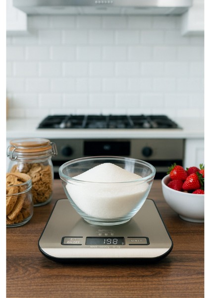 Dijital Mutfak Tartısı 10KG/1G Hassasiyet, A+ Kalite, 2 Yıl Garantili, Gri indirimleri