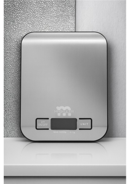 Dijital Mutfak Tartısı 10KG/1G Hassasiyet, A+ Kalite, 2 Yıl Garantili, Gri