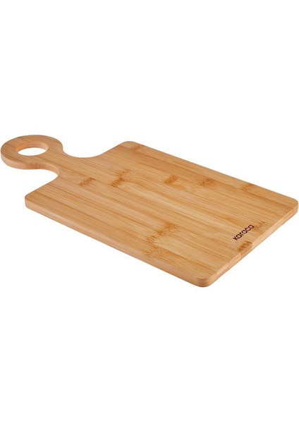 Iki Adet Doğal Bambu Kesme Tahtası, 33 ve 39 Cm, Şık Kahverengi Renkli Set