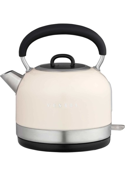 Şık Bej Retro Su Isıtıcı, Evinizde Pratik Kullanım Için Ideal Seçim