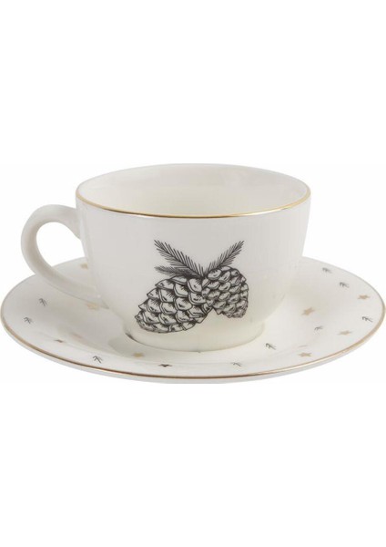 Şık Forest Tabaklı 215CC Çay Fincanı Beyaz, Zarif ve Kullanışlı Tasarım fiyatları