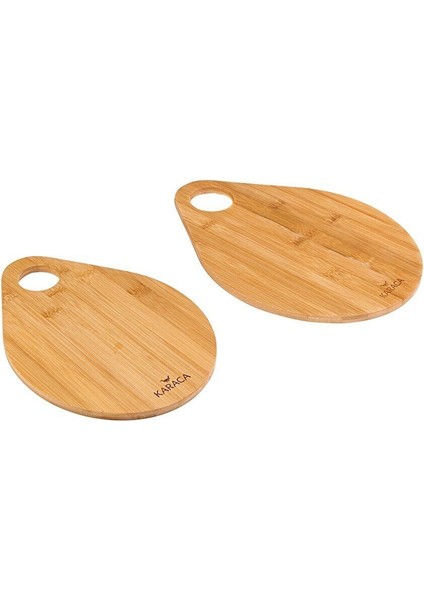 Iki Parça Bambu Kesme Tahtası, 28 ve 33 Cm, Dayanıklı ve Şık Tasarım