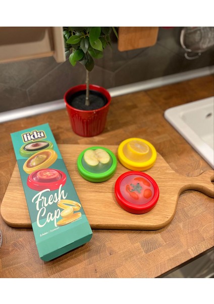 6'lı Esnek Saklama Kabı Seti, Meyve, Sebze, Soğan, Limon ve Domates Için Uygun indirimleri