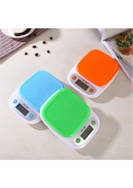 Mutfak Terazisi, Dijital LCD Ekran, 5kg, Mavi, Pratik ve Şık Ölçüm Aracı
