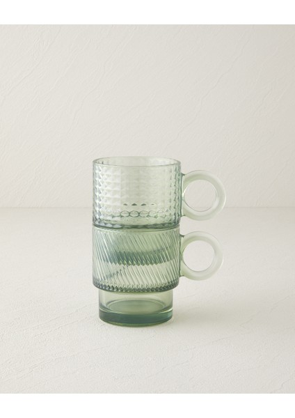 Yeşil 2'li Cam Kupa 300 Ml, Şık ve Kullanışlı Bir Içecek Kabı Seti fiyatları