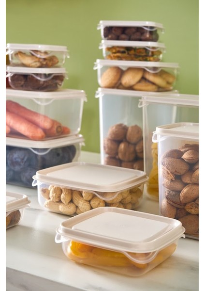 17'li Çok Amaçlı Saklama Kabı Seti, Beyaz, Pratik ve Şık Tasarım fiyatları