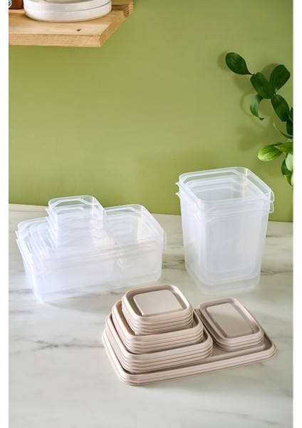 17'li Çok Amaçlı Saklama Kabı Seti, Beyaz, Pratik ve Şık Tasarım modelleri