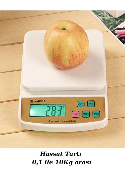Hassas Dijital Mutfak Tartısı, Işıklı LCD Ekran, Şık ve Kullanışlı Ölçüm Cihazı
