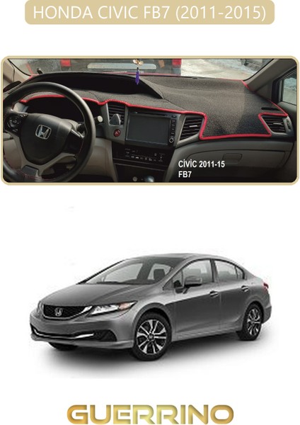 Honda Cıvıc Fb7 2011-2015TORPİDO Koruma Halısı Bej Kenar