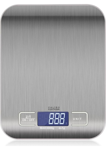 Dijital Mutfak Tartısı, 5kg, Hassas, LCD Ekran, Paslanmaz Çelik, 1gr