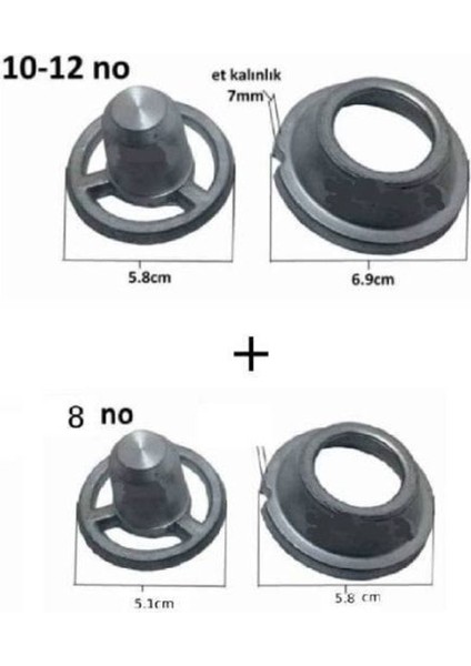 Iki Adet Içli Köfte Aparatı, Büyük ve Küçük Boy, Kullanıma Hazır, Pratik ve Dayanıklı