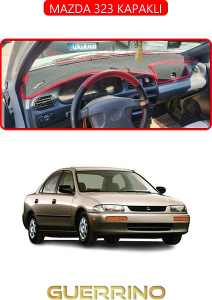 Mazda 323 Kapaklıtorpido Koruma Halısı Kırmızı Kenar