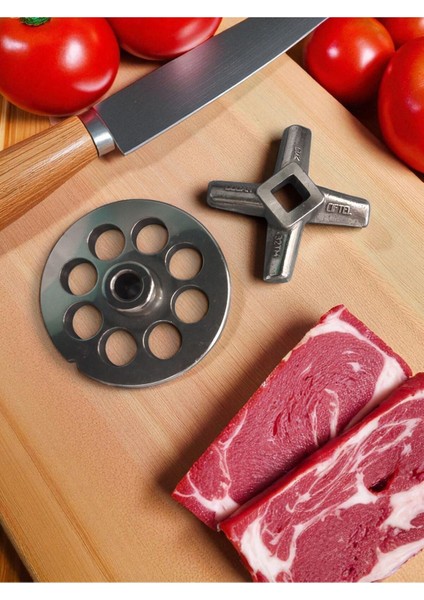 32'lik Mutfak Kıyma Makinesi Seti, 20 mm Ayna ve Bıçak, Gri Renk modelleri