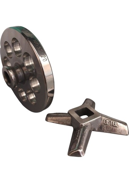 32'lik Mutfak Kıyma Makinesi Seti, 20 mm Ayna ve Bıçak, Gri Renk fırsatları