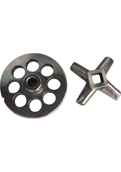 32'lik Mutfak Kıyma Makinesi Seti, 20 mm Ayna ve Bıçak, Gri Renk