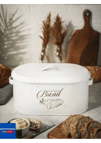 Beyaz Italyan Tarzı Metal Ekmeklik, Şık ve Kullanışlı Mutfak Aksesuarı modelleri