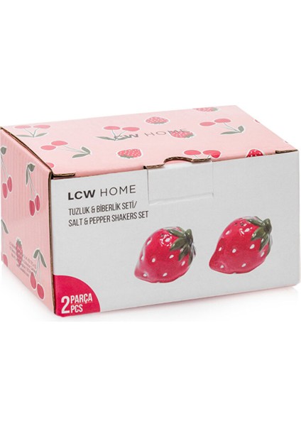 Kırmızı Çilek Figürlü Seramik Tuz ve Biberlik Seti, Şık ve Kullanışlı Mutfak Aksesuarı fırsatları