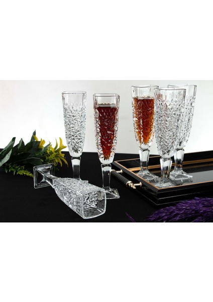 Ayaklı ve Yan Bardak Seti, 6 Kişilik, Bulaşık Makinesi Uyumlu