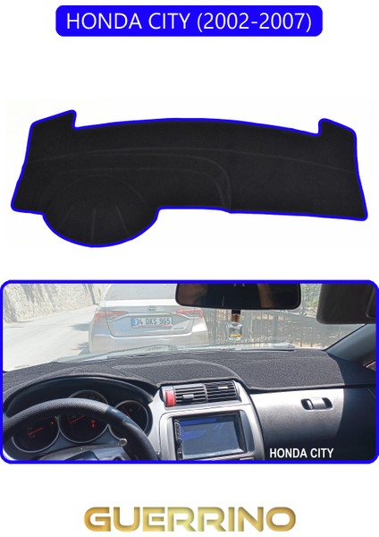 Honda Cıty 2002-2007TORPİDO Koruma Halısı Mavi Kenar