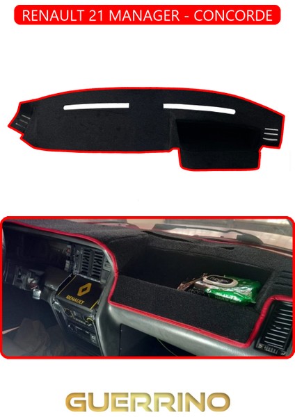 Renault 21 Manager - Concordetorpido Koruma Halısı Kırmızı Kenar